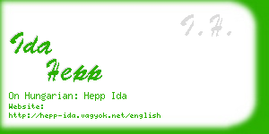 ida hepp business card